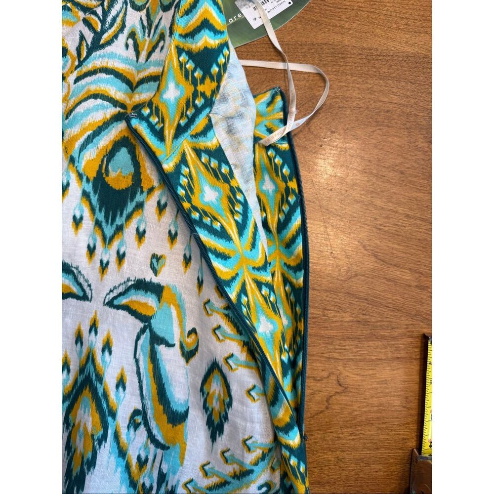 NWT Farm Rio Women's Linen Tropical Tapestry Halter Maxi Dress Off-White Medium - Picture 9 of 11